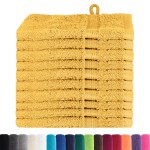 vidaXL Prosoape de baie 10 pcs Auriu 15 x 21 cm Bumbac vidaXL Prosoape de baie 10 pcs Auriu 15 x 21 cm Bumbac