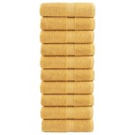 vidaXL Prosoape oaspeți premium SOLUND, 10 buc. auriu 30x50cm 600gsm vidaXL Prosoape oaspeți premium SOLUND, 10 buc. auriu 30x50cm 600gsm