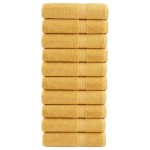 vidaXL Prosoape de duș premium SOLUND 10 buc auriu 70x140cm 600 gsm vidaXL Prosoape de duș premium SOLUND 10 buc auriu 70x140cm 600 gsm