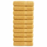 vidaXL Prosoape de baie premium SOLUND 10 buc auriu 100x150cm 600gsm vidaXL Prosoape de baie premium SOLUND 10 buc auriu 100x150cm 600gsm