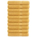 vidaXL Prosoape premium SOLUND 10 buc auriu 100x200cm 600gsm vidaXL Prosoape premium SOLUND 10 buc auriu 100x200cm 600gsm