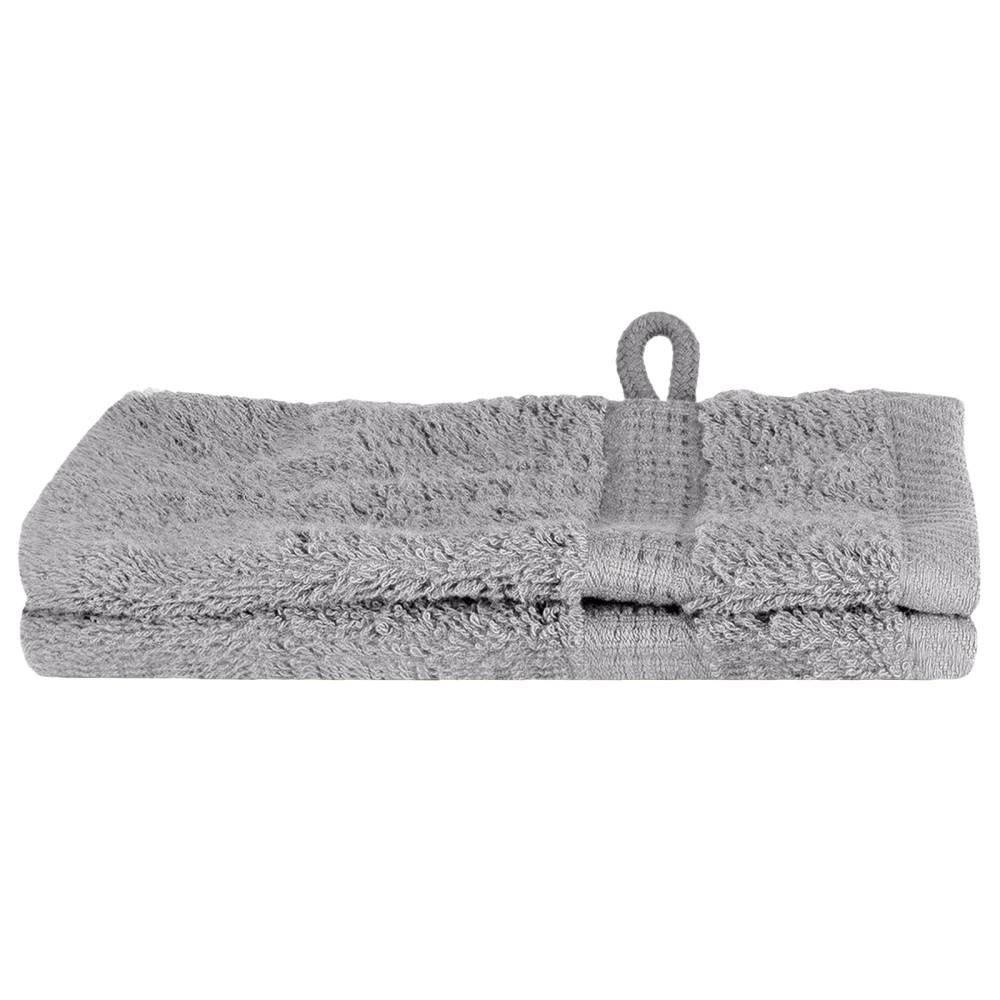 vidaXL Prosoape de baie 2 pcs Gri 15 x 21 cm Bumbac