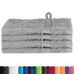 vidaXL Prosoape de baie 4 pcs Gri 15 x 21 cm Bumbac vidaXL Prosoape de baie 4 pcs Gri 15 x 21 cm Bumbac