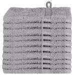 vidaXL Prosoape de baie 10 pcs Gri 15 x 21 cm Bumbac vidaXL Prosoape de baie 10 pcs Gri 15 x 21 cm Bumbac