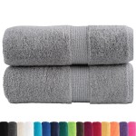 vidaXL Prosoape de baie premium SOLUND, 2 buc., gri, 30 x 30 cm, 600 g/m² vidaXL Prosoape de baie premium SOLUND, 2 buc., gri, 30 x 30 cm, 600 g/m²