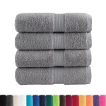 vidaXL Prosoape de baie premium SOLUND, 4 buc., gri, 30 x 30 cm, 600 g/m² vidaXL Prosoape de baie premium SOLUND, 4 buc., gri, 30 x 30 cm, 600 g/m²