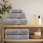 vidaXL Prosoape de baie premium SOLUND, 4 buc., gri, 30 x 30 cm, 600 g/m² vidaXL Prosoape de baie premium SOLUND, 4 buc., gri, 30 x 30 cm, 600 g/m²