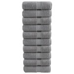 vidaXL Prosoape de baie premium SOLUND, 10 buc., gri, 30 x 30 cm, 600 g/m² vidaXL Prosoape de baie premium SOLUND, 10 buc., gri, 30 x 30 cm, 600 g/m²