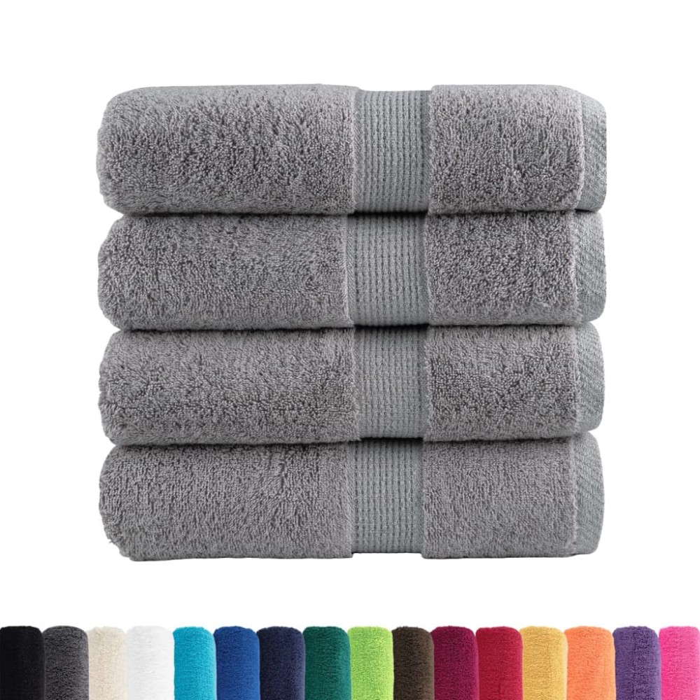 vidaXL Prosoape oaspeți premium SOLUND, 4 buc. gri 30x50cm 600gsm