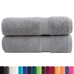 vidaXL Prosoape de mâini premium SOLUND 2 buc gri 50x100cm 600gsm vidaXL Prosoape de mâini premium SOLUND 2 buc gri 50x100cm 600gsm