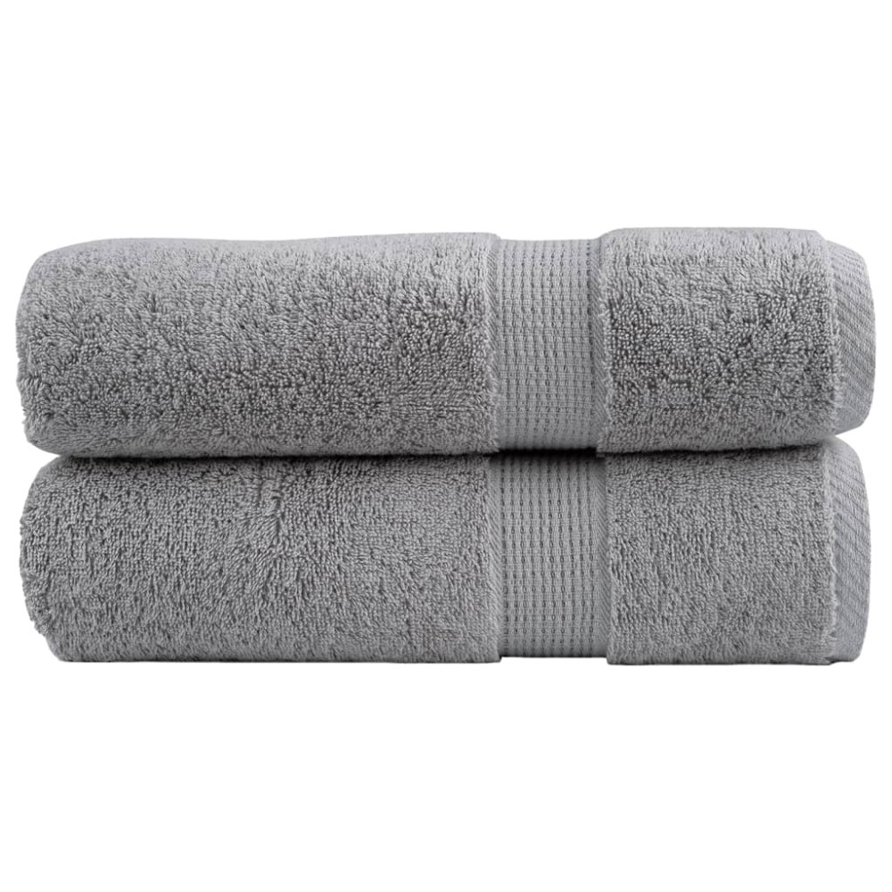 vidaXL Prosoape de mâini premium SOLUND 2 buc gri 50x100cm 600gsm