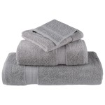 vidaXL Prosoape de duș premium SOLUND 2 buc gri 70x140cm 600 gsm vidaXL Prosoape de duș premium SOLUND 2 buc gri 70x140cm 600 gsm