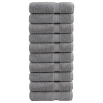 vidaXL Prosoape de baie premium SOLUND 10 buc gri 100x150cm 600gsm vidaXL Prosoape de baie premium SOLUND 10 buc gri 100x150cm 600gsm