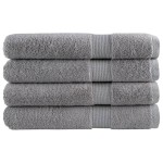 vidaXL Prosoape de saună premium SOLUND 4 buc gri 80x200cm 600gsm