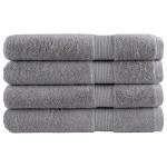 vidaXL Prosoape premium SOLUND 4 buc gri 100x200cm 600gsm vidaXL Prosoape premium SOLUND 4 buc gri 100x200cm 600gsm