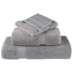 vidaXL Prosoape premium SOLUND 4 buc gri 100x200cm 600gsm vidaXL Prosoape premium SOLUND 4 buc gri 100x200cm 600gsm