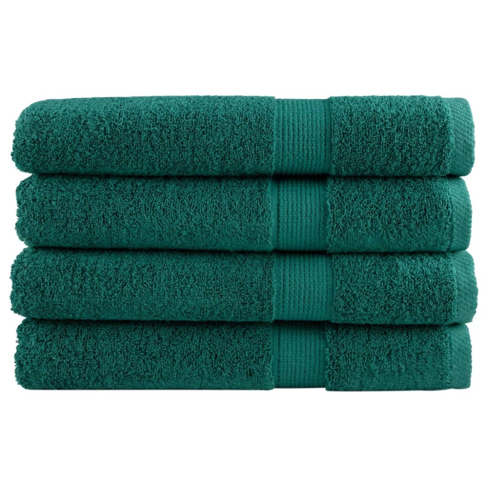 vidaXL Prosoape premium SOLUND 4 buc. verde 100x200 cm 600 gsm