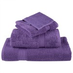 vidaXL Prosoape de baie 2 pcs Mov 15 x 21 cm Bumbac vidaXL Prosoape de baie 2 pcs Mov 15 x 21 cm Bumbac