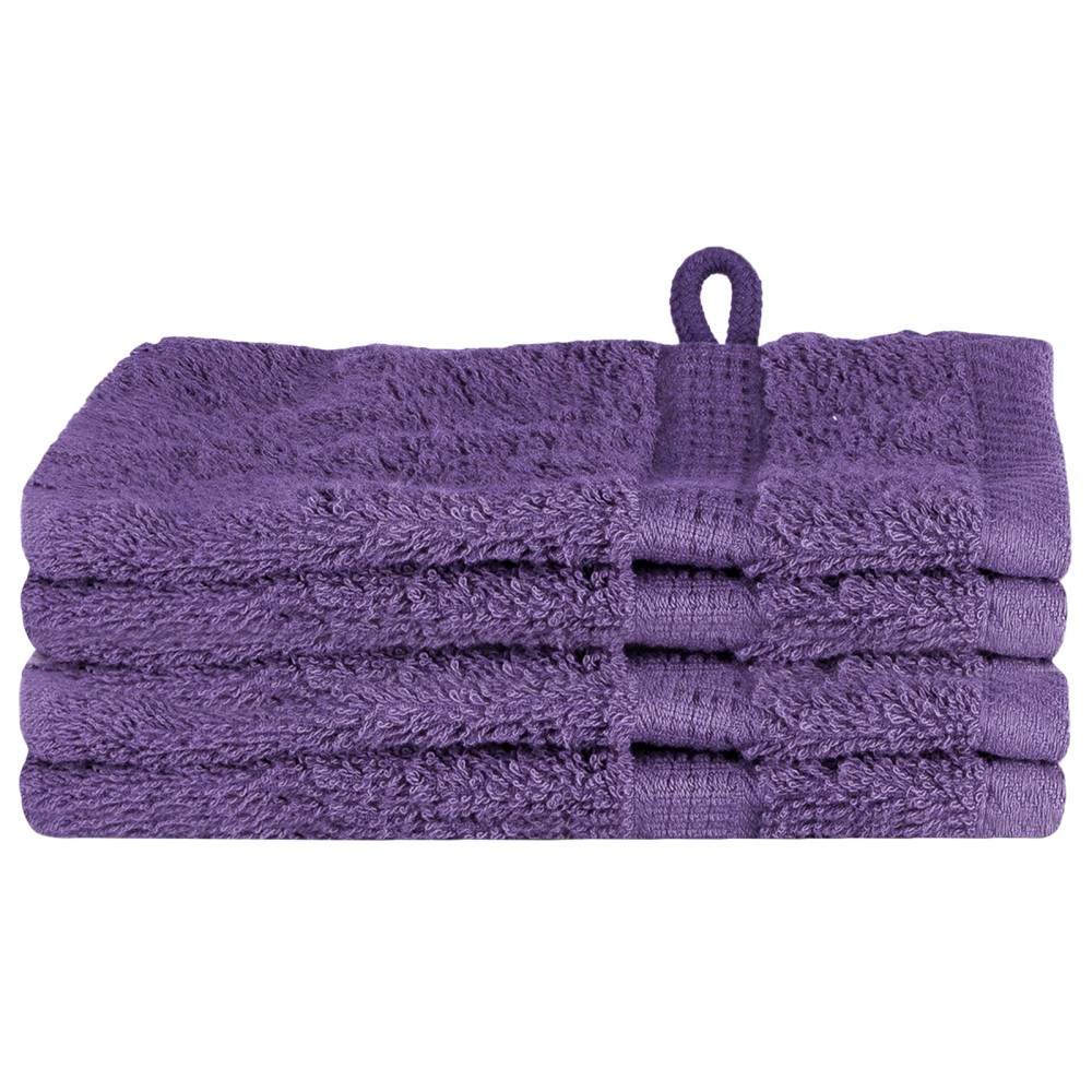 vidaXL Prosoape de baie 4 pcs Mov 15 x 21 cm Bumbac