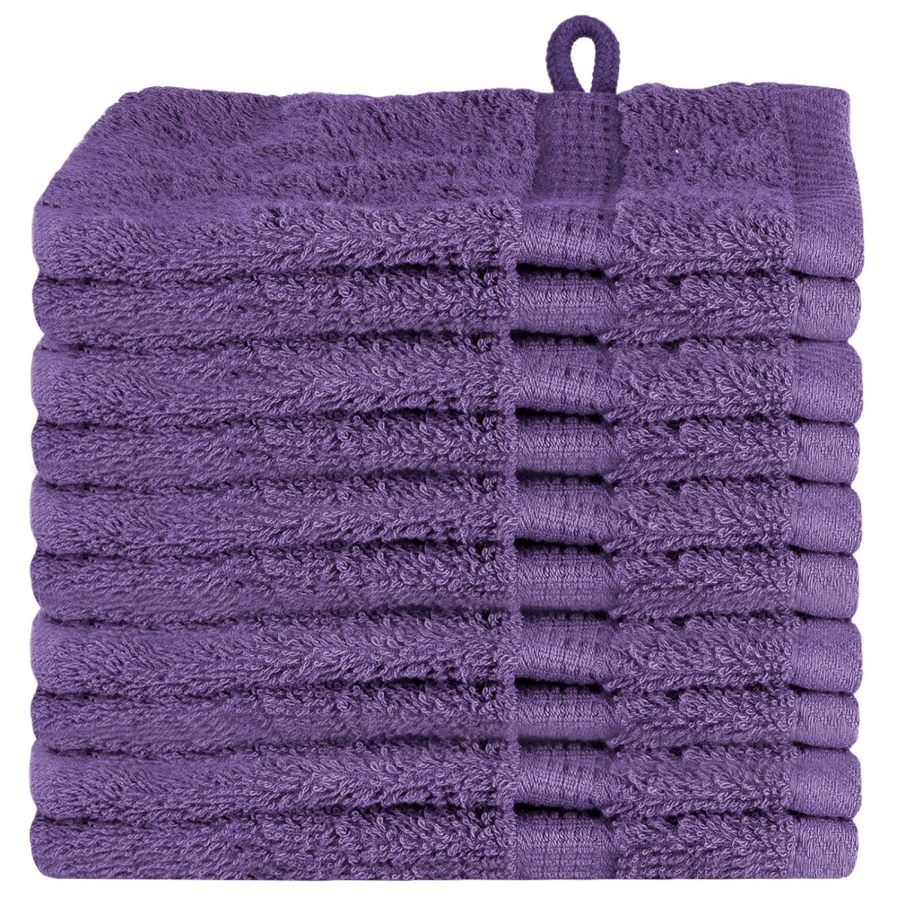 vidaXL Prosoape de baie 10 pcs Mov 15 x 21 cm Bumbac