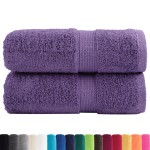 vidaXL Prosoape de baie premium SOLUND, 2 buc., violet, 30x30 cm, 600 g/m² vidaXL Prosoape de baie premium SOLUND, 2 buc., violet, 30x30 cm, 600 g/m²