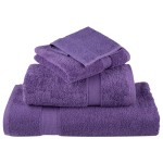 vidaXL Prosoape de baie premium SOLUND, 4 buc., violet, 30x30 cm, 600 g/m² vidaXL Prosoape de baie premium SOLUND, 4 buc., violet, 30x30 cm, 600 g/m²