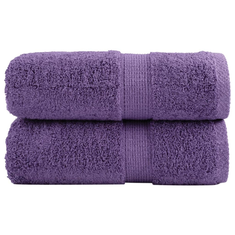 vidaXL Prosoape oaspeți premium SOLUND 2 buc violet 30x50 cm 600 gsm