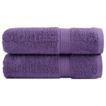 vidaXL Prosoape de duș premium SOLUND 2 buc. violet 70x140 cm 600 gsm vidaXL Prosoape de duș premium SOLUND 2 buc. violet 70x140 cm 600 gsm