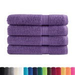 vidaXL Prosoape de saună premium SOLUND 4 buc. violet 80x200 cm 600gsm
