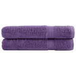 vidaXL Prosoape premium SOLUND 2 buc. violet 100x200 cm 600 gsm vidaXL Prosoape premium SOLUND 2 buc. violet 100x200 cm 600 gsm