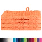 vidaXL Prosoape de baie 4 pcs Portocaliu 15 x 21 cm Bumbac vidaXL Prosoape de baie 4 pcs Portocaliu 15 x 21 cm Bumbac