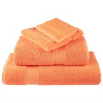vidaXL Prosoape de baie 10 pcs Portocaliu 15 x 21 cm Bumbac vidaXL Prosoape de baie 10 pcs Portocaliu 15 x 21 cm Bumbac