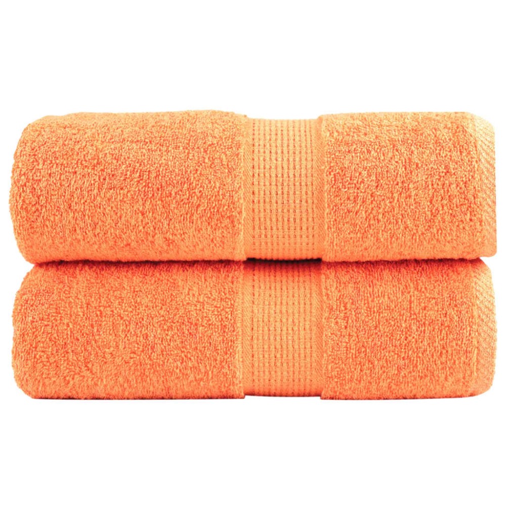vidaXL Prosoape de baie premium SOLUND, 2 buc. portocalii, 30x30 cm, 600 g/m²