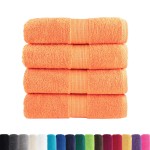 vidaXL Prosoape de baie premium SOLUND, 4 buc. portocalii, 30x30 cm, 600 g/m² vidaXL Prosoape de baie premium SOLUND, 4 buc. portocalii, 30x30 cm, 600 g/m²