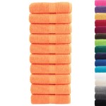 vidaXL Prosoape de baie premium SOLUND, 10 buc. portocalii, 30x30 cm, 600 g/m² vidaXL Prosoape de baie premium SOLUND, 10 buc. portocalii, 30x30 cm, 600 g/m²