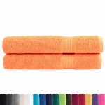 vidaXL Prosoape premium SOLUND 2 buc. portocaliu 100x200 cm 600 gsm vidaXL Prosoape premium SOLUND 2 buc. portocaliu 100x200 cm 600 gsm