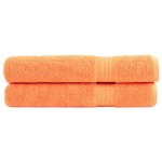 vidaXL Prosoape premium SOLUND 2 buc. portocaliu 100x200 cm 600 gsm vidaXL Prosoape premium SOLUND 2 buc. portocaliu 100x200 cm 600 gsm