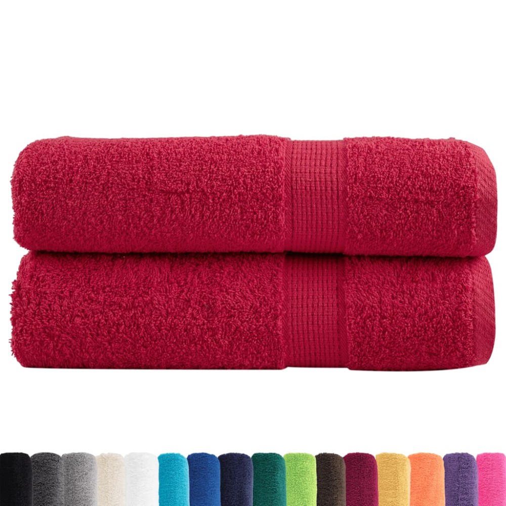 vidaXL Prosoape de baie premium SOLUND 2 buc 100x150 cm 600 gsm