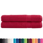 vidaXL Prosoape premium SOLUND 2 buc. roșu 100x200 cm 600 gsm