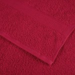 vidaXL Prosoape premium SOLUND 2 buc. roșu 100x200 cm 600 gsm