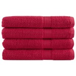 vidaXL Prosoape premium SOLUND 4 buc. roșu 100x200 cm 600 gsm vidaXL Prosoape premium SOLUND 4 buc. roșu 100x200 cm 600 gsm