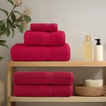 vidaXL Prosoape premium SOLUND 10 buc. roșu 100x200 cm 600 gsm vidaXL Prosoape premium SOLUND 10 buc. roșu 100x200 cm 600 gsm