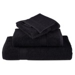 vidaXL Prosoape de baie premium SOLUND, 10 buc., negru, 30x30 cm, 600 g/m² vidaXL Prosoape de baie premium SOLUND, 10 buc., negru, 30x30 cm, 600 g/m²