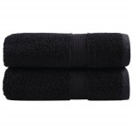 vidaXL Prosoape oaspeți premium SOLUND 2 buc. negru 30x50 cm 600 gsm vidaXL Prosoape oaspeți premium SOLUND 2 buc. negru 30x50 cm 600 gsm