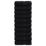 vidaXL Prosoape oaspeți premium SOLUND 10 buc. negru 30x50 cm 600 gsm vidaXL Prosoape oaspeți premium SOLUND 10 buc. negru 30x50 cm 600 gsm