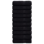vidaXL Prosoape de duș premium SOLUND 10 buc. negru 70x140 cm 600 gsm vidaXL Prosoape de duș premium SOLUND 10 buc. negru 70x140 cm 600 gsm