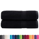 vidaXL Prosoape de baie premium SOLUND 2 buc 100x150 cm 600 gsm vidaXL Prosoape de baie premium SOLUND 2 buc 100x150 cm 600 gsm