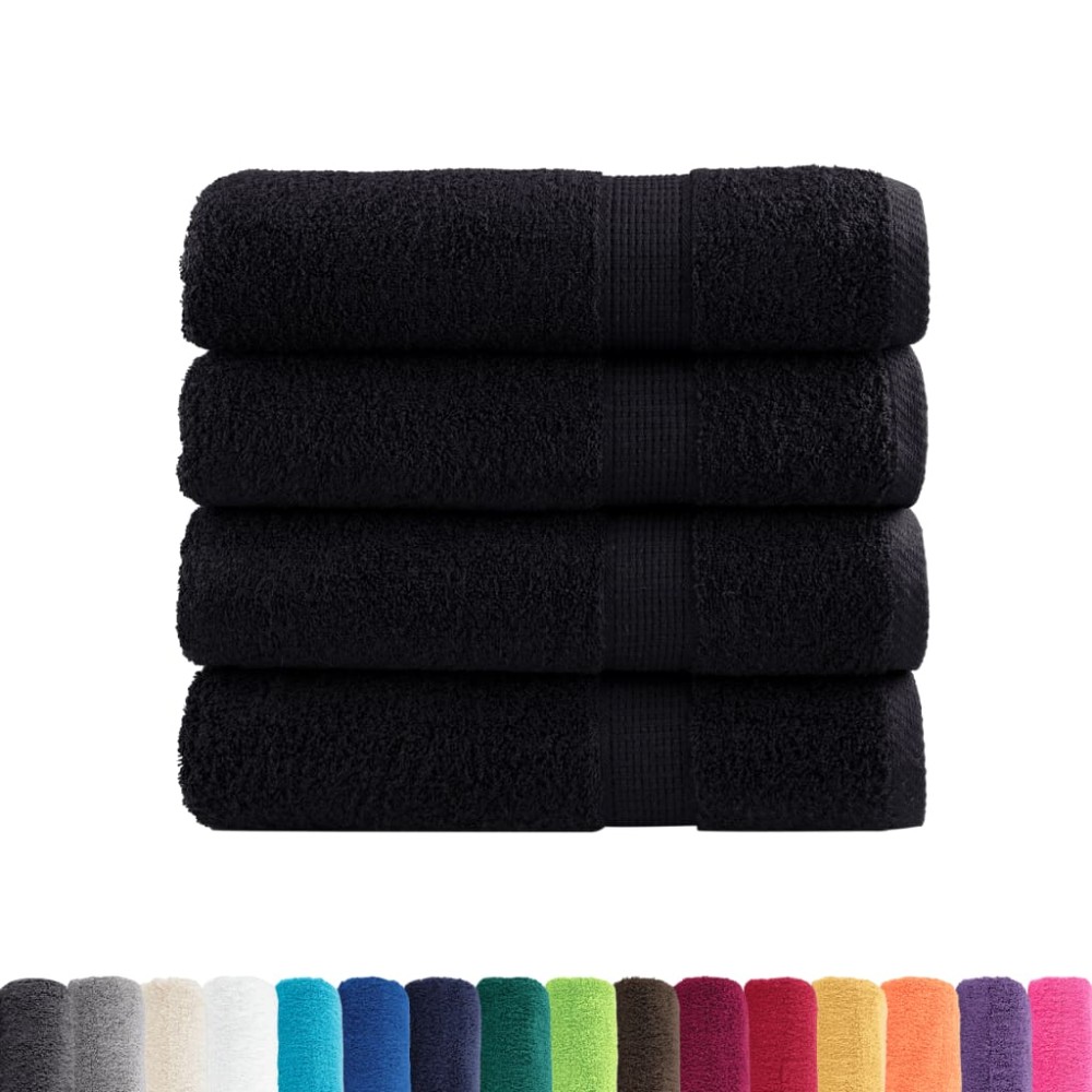 vidaXL Prosoape de baie premium SOLUND 4 buc 100x150 cm 600 gsm