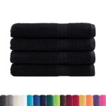 vidaXL Prosoape premium SOLUND 4 buc. negru 100x200 cm 600 gsm vidaXL Prosoape premium SOLUND 4 buc. negru 100x200 cm 600 gsm