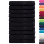 vidaXL Prosoape premium SOLUND 10 buc. negru 100x200 cm 600 gsm vidaXL Prosoape premium SOLUND 10 buc. negru 100x200 cm 600 gsm